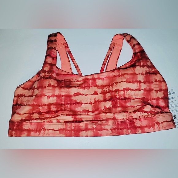 Athleta Other - Athleta Women's Sports Bra Exhale Powervita Tahiti Island Coral Ombre Tie Dye 1X